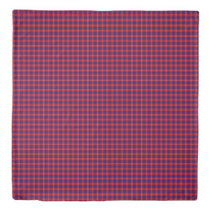 Hamilton tartan red blue purple plaid duvet cover