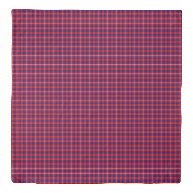 Hamilton tartan red blue purple plaid duvet cover (Front)