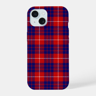 Hamilton tartan red blue purple plaid iPhone 15 case