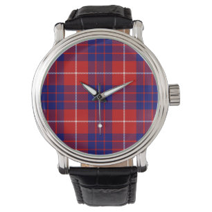 Hamilton tartan red blue purple plaid watch