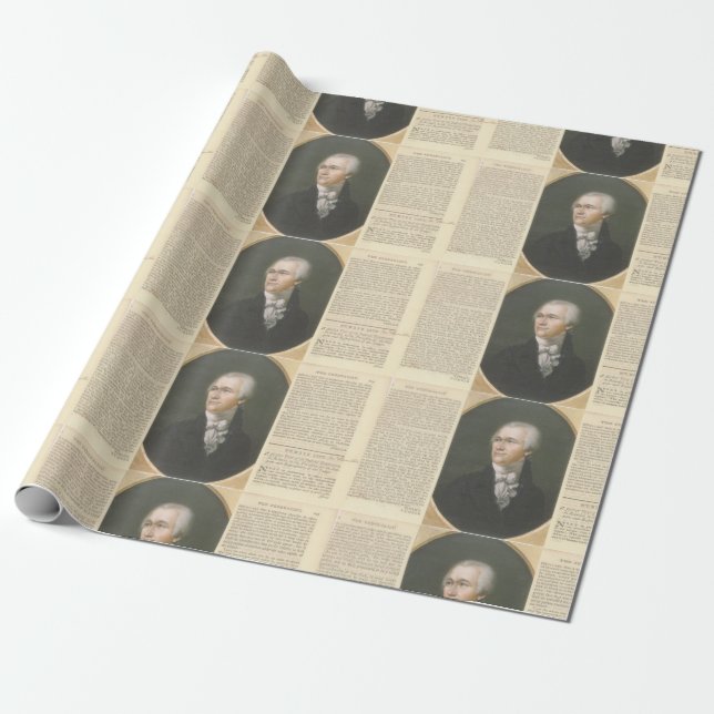 Hamilton & The Federalist wrapping paper (Unrolled)