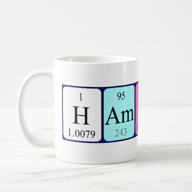 Hamish periodic table name mug (Left)