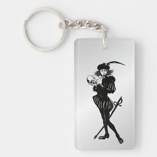 Hamlet Alas Poor Yorick! Keychain (Front)