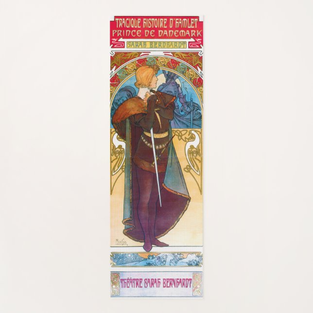 Hamlet, Alphonse Mucha Yoga Mat (Front)