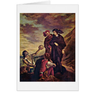 Hamlet And Horatio By Eugene Delacroix Cards