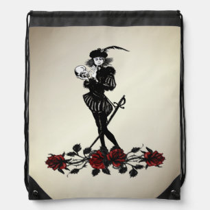 Hamlet Antique Gold Drawstring Bag