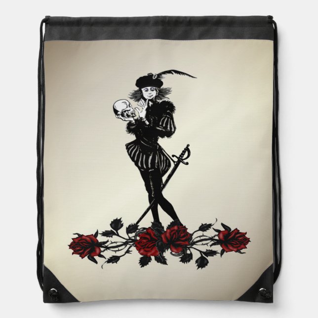Hamlet Antique Gold  Drawstring Bag (Front)