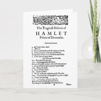 Hamlet Original Script Card by Theatrepalooza at Zazzle