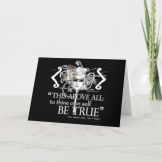 Hamlet "... own self be true ..." Quote Card