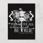 Hamlet "... own self be true ..." Quote Customize Postcard