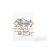 Hamlet "own self be true" Quote (Gold Version) Card