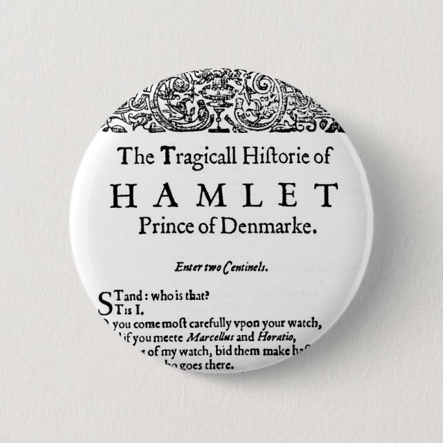 Hamlet Pinback Button (Front)
