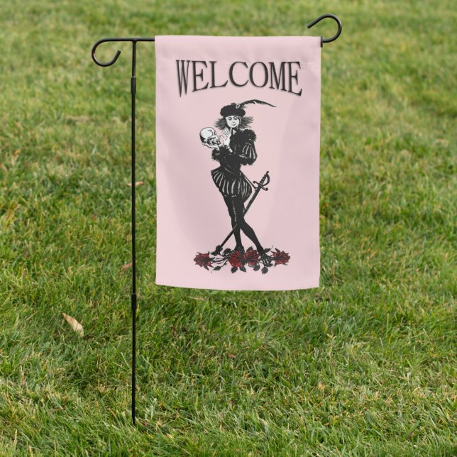 Hamlet Pink  Garden Flag (In SItu)