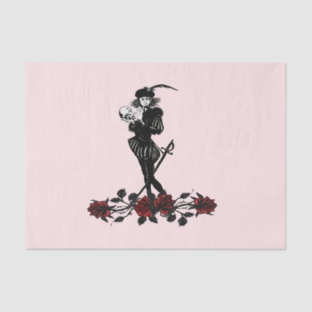 Hamlet Pink  Tissue Paper (Front)