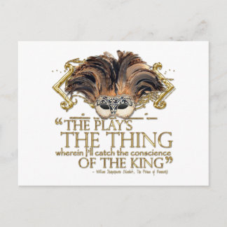 Hamlet Play Quote (Gold Version) Postcard