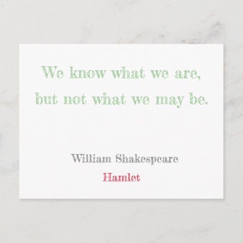 Hamlet Postcard