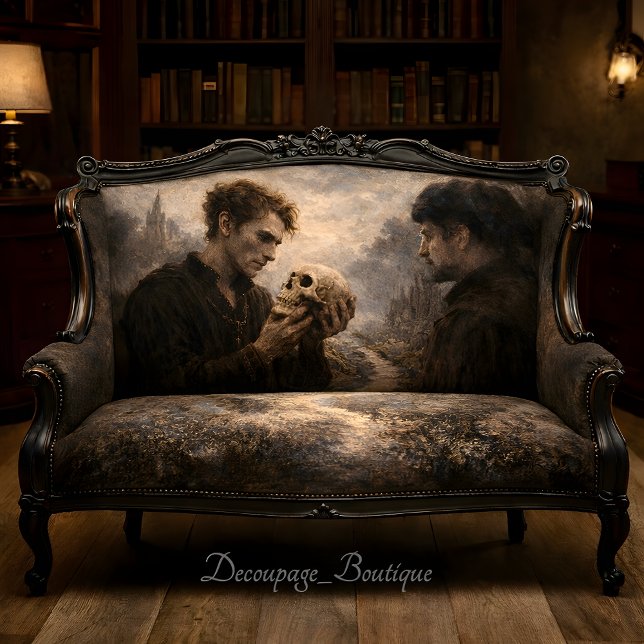 Hamlet Skull Contemplation Shakespeare Decoupage Tissue Paper (Hamlet Skull Contemplation Shakespeare Decoupage Tissue Paper Mockup)
