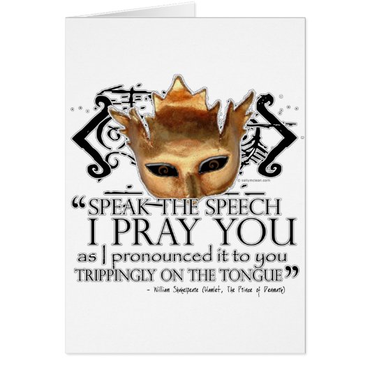 Hamlet "Speak the speech ..." Cards (Front)