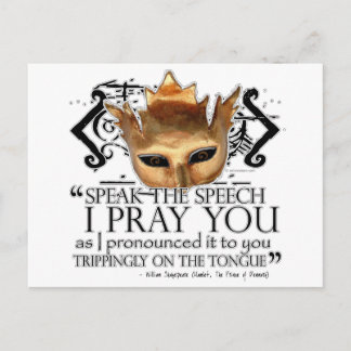 Hamlet "Speak the speech ..." Postcard