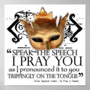 Hamlet "Speak the speech ..." Poster