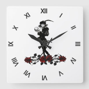 Hamlet square wall clock