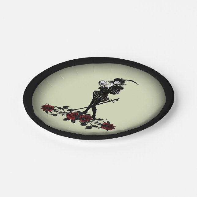 Hamlet The Bard Green Paper Plates (Angled)
