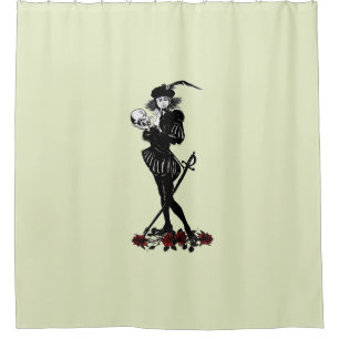 Hamlet The Bard Green Shower Curtain