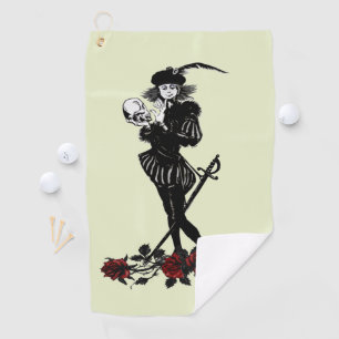 Hamlet The Bard Lime Green Golf Towel