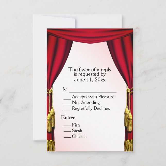 Hamlet Theater Theme RSVP Card (Front)