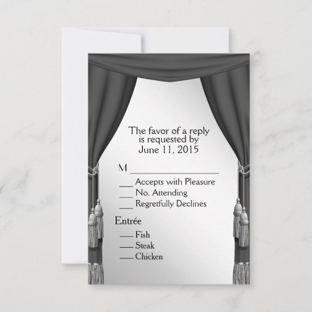 Hamlet Theater Theme RSVP Card (Front)
