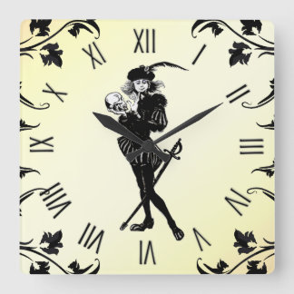 Hamlet Yellow Square Wall Clock