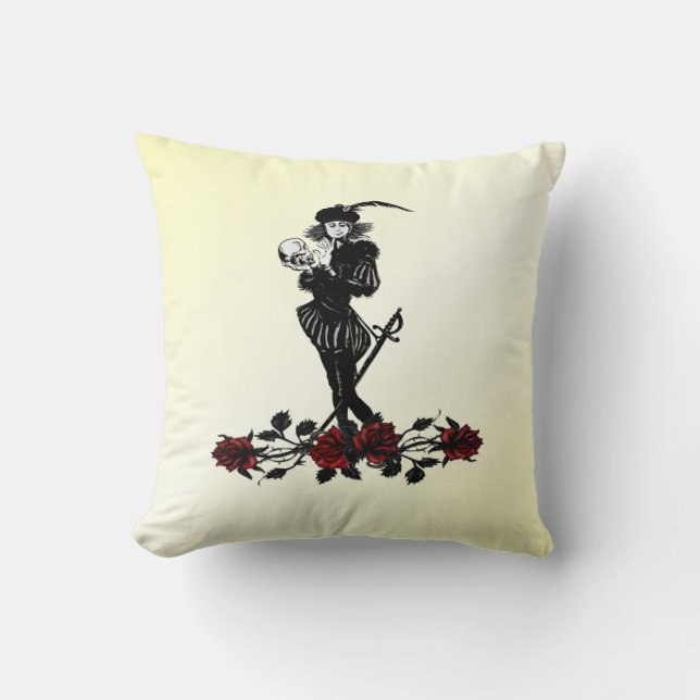 Hamlet Yellow Throw Pillow (Front)