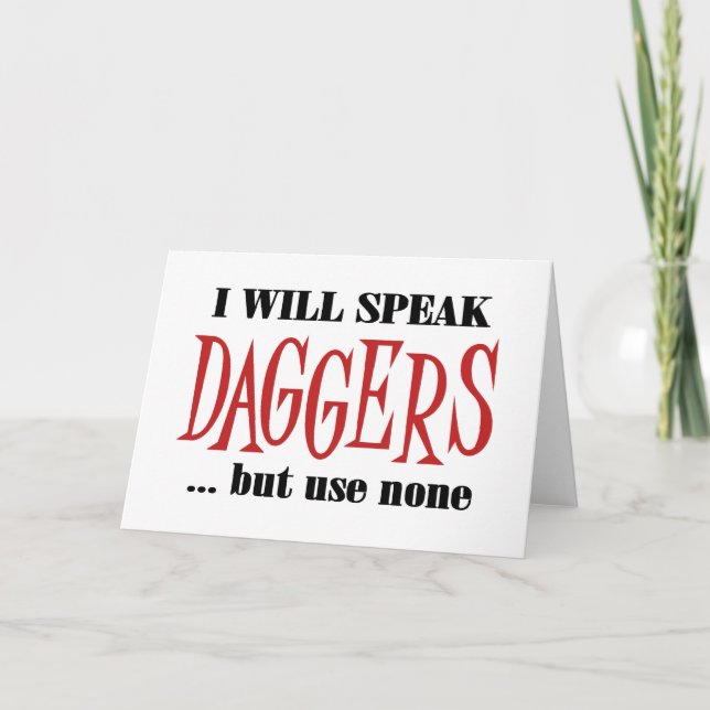 Hamlet's Daggers Card (Front)