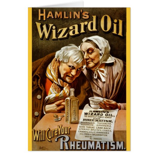 Hamlin's Wizard Oil Cards (Front)