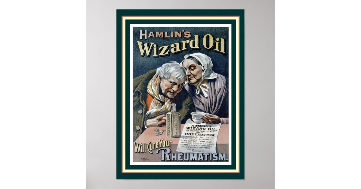 Hamlin's Wizard Oil (Cure All) 12 x 16 Print | Zazzle
