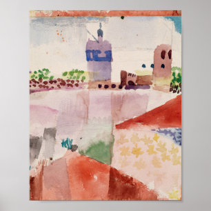 Hammamet with Its Mosque : Paul Klee 1914 Poster