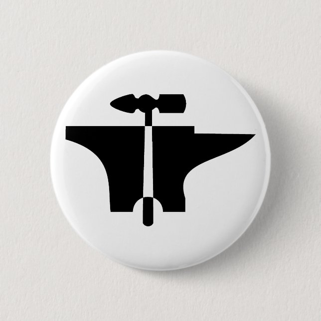 Hammer Amboss anvil Pinback Button (Front)