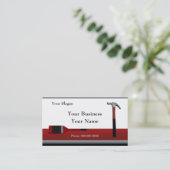 Hammer and paintbrush Business Card Template 2 (Standing Front)