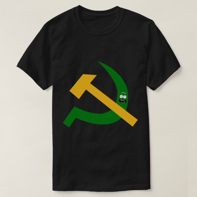 Hammer and Pickle Sticker T-Shirt (Design Front)