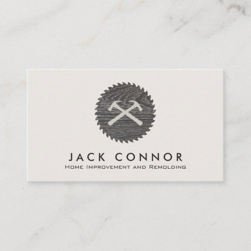 Hammer and Saw Carpenter Home Improvement Business Card