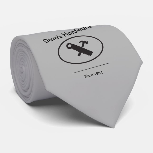 Hammer and Saw Design Tie (Rolled)