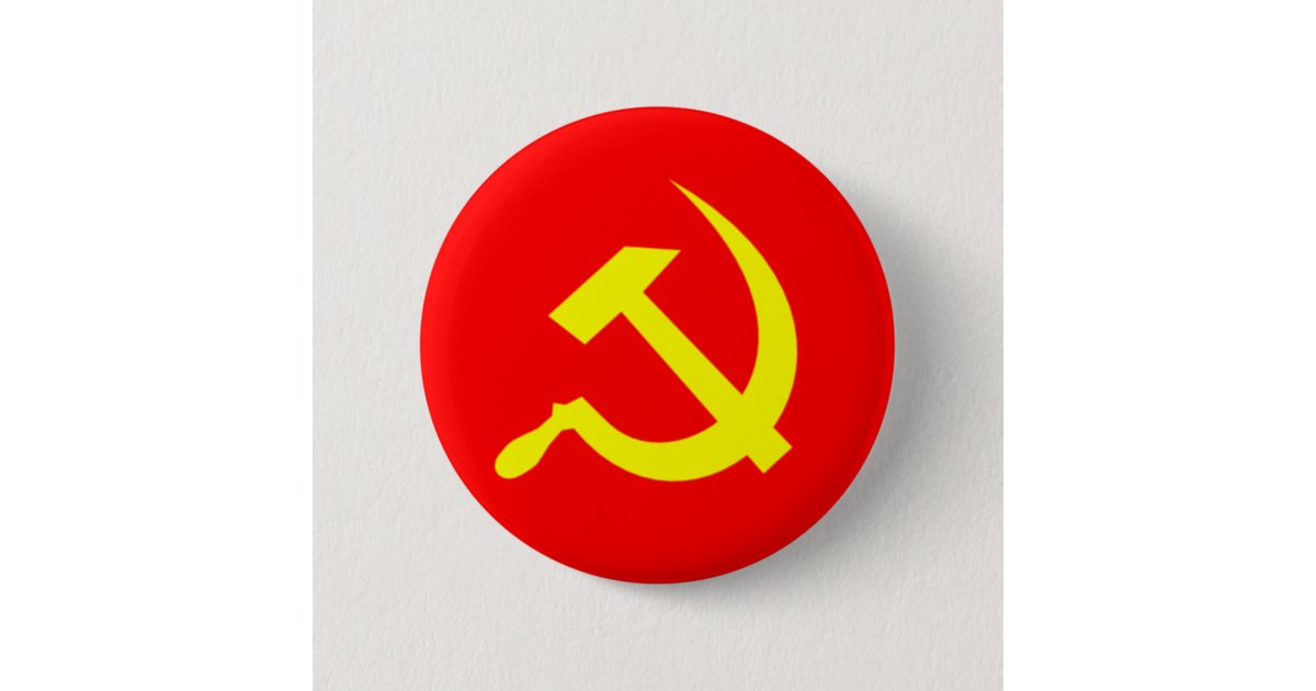 Hammer and Sickle Button | Zazzle