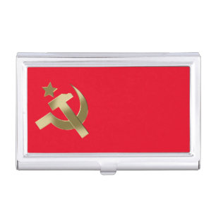 Hammer and sickle case for business cards