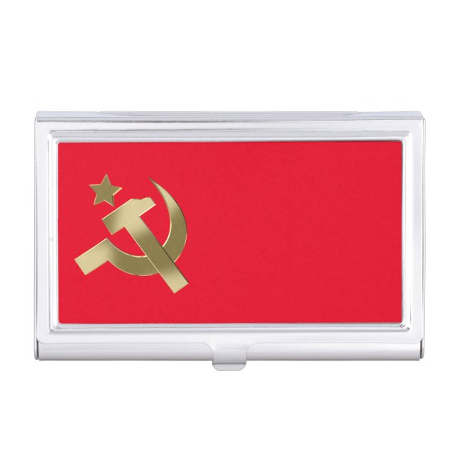 Hammer and sickle case for business cards (Front)