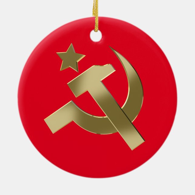 Hammer and sickle ceramic ornament (Back)