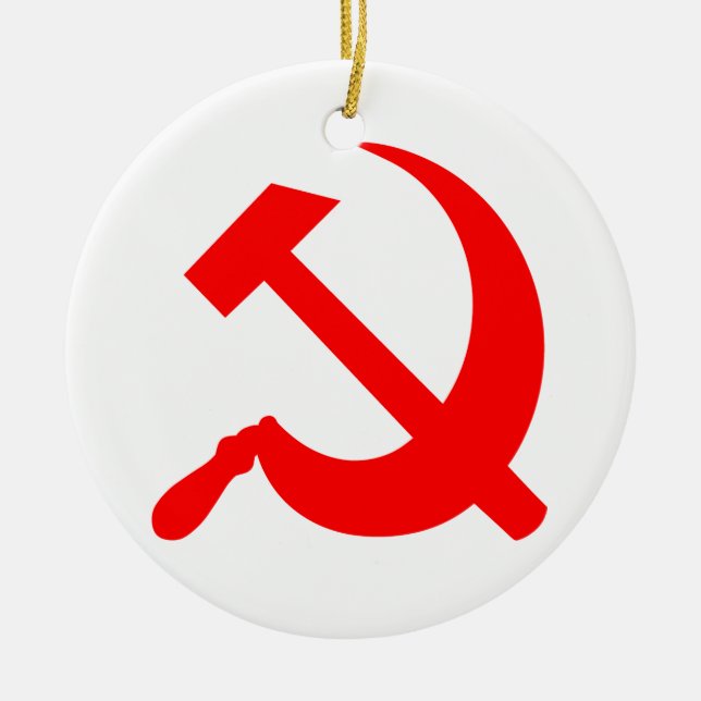 Hammer and Sickle Ceramic Ornament (Front)