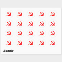 USSR Russia Hammer & Sickle Grunge Stickers