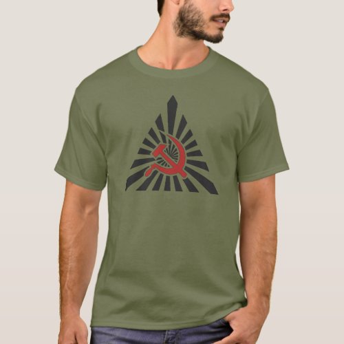 Hammer and Sickle _ Communism Symbol Military T_Shirt