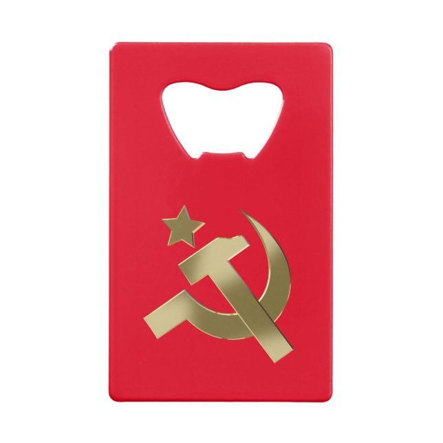 Hammer and sickle credit card bottle opener (Back)