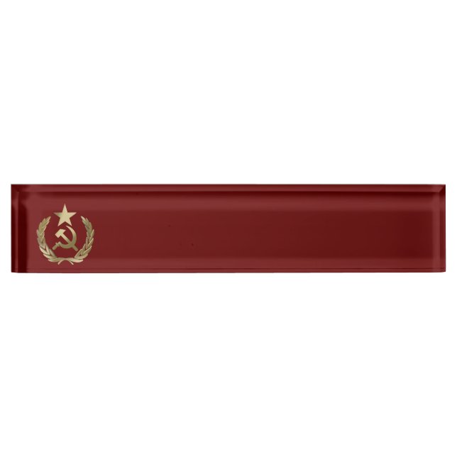 Hammer and sickle desk name plate (Front)